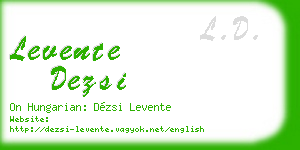 levente dezsi business card