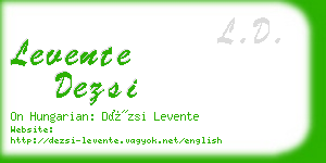levente dezsi business card